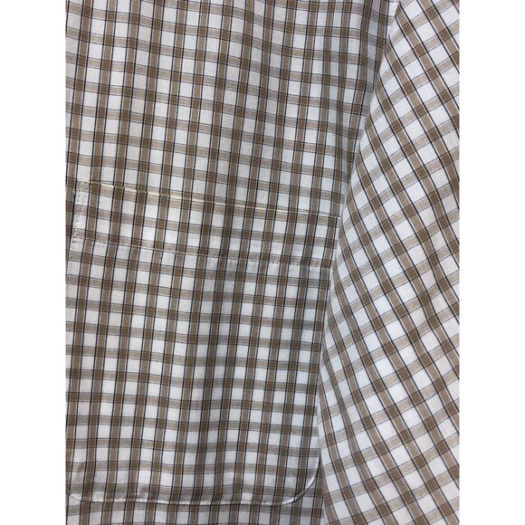 IZOD Wrinkle Free Quick Dry Twill Plaid Button Down Long Sleeve Shirt - Picture 6 of 12